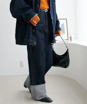 Discoat US 코튼 데님 롤업 팬츠 M