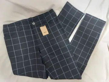 새상품 택 COMME CA 하이 텐션 스키니 팬츠 11호 블랙 체크