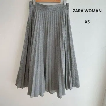 ZARA WOMAN 플리츠 스커트 XS 그레이 계열 [ 하자품 ]