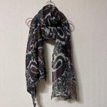 캐시미어 100% CHANLUU 페이즐리 무늬 얇은 소재 스톨