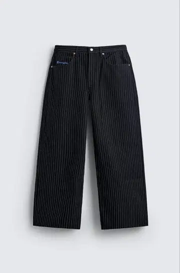 새상품 31 CHAMPION X ZARA 스트라이프 배기핏 청바지