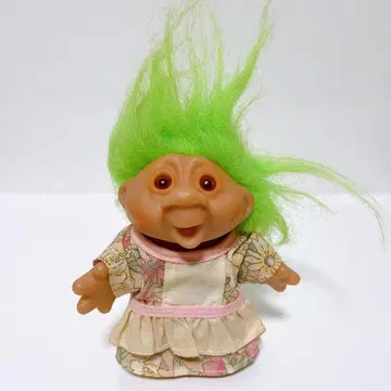 해외 빈티지 트롤 인형 그린 드레스 아메토이