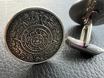 빈티지 스털링 실버 아즈텍 커프스