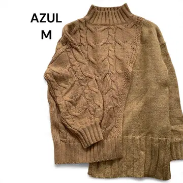 아즈르 니트 스웨터 베이지 M 오버 사이즈 개성 1437