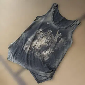 센소유니코 큐브큐브 카키 프린트 탱크탑 새상품급 M