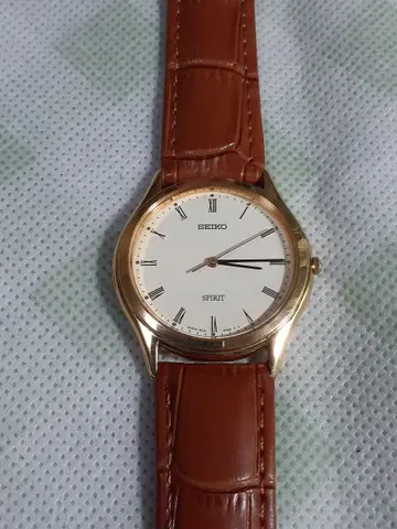 SEIKO SPIRIT 손목시계 브라운 가죽