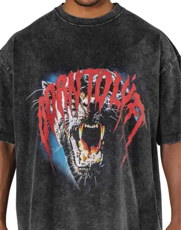 LYFT 팬서 그래픽 빈티지 티셔츠 블랙 M 사이즈