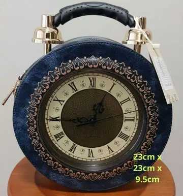 [미사용 새상품] 레트로 알람 시계형 숄더백 네이비