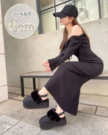 Rady 통굽 무스탕 샌들 L 사이즈 미사용 새상품