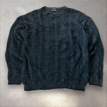 JANTZEN 90s 올 패턴 네이비 스웨터 긴팔 L