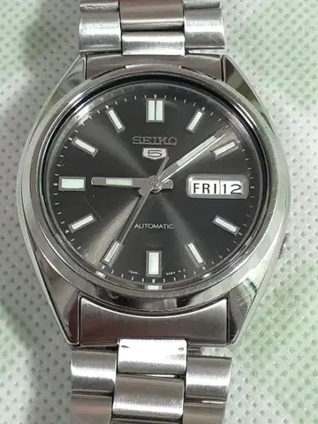 SEIKO 5 자동 와인딩 손목시계 그레이