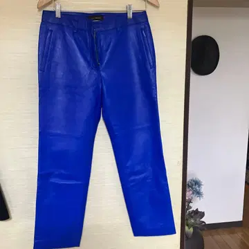 천연 가죽 슬랙스