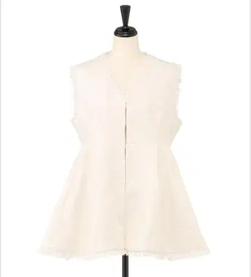 UBig 화이트 트위드 베스트 reimi 콜라보