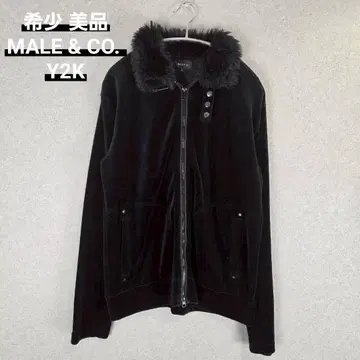 레어 새상품급 MALE & CO. 벨로아 퍼 라이더 자켓