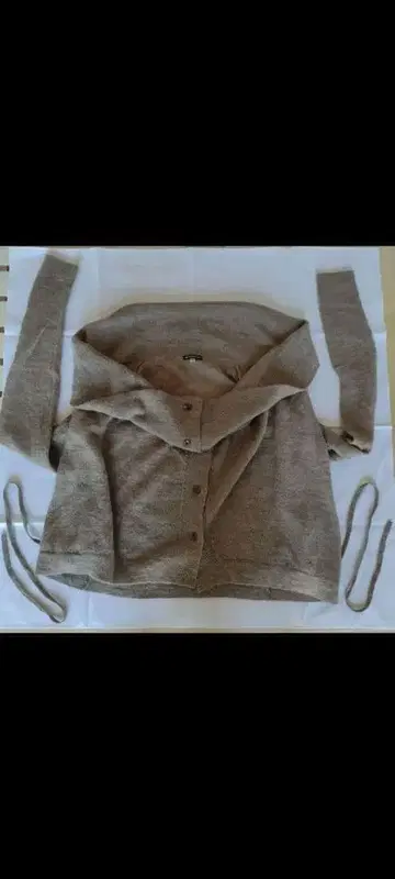 ANN DEMEULEMEESTER 브라운 베이지 가디건/스웨터 34