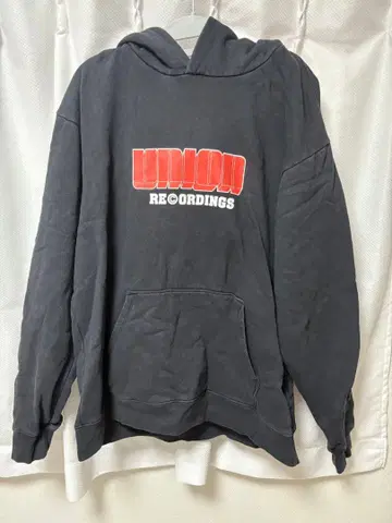UNION RECORDINGS 후드 부착 후드티 블랙 L