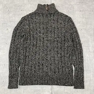 컨디션 최상 SUPER DRY 하프 지퍼 케이블 니트 슈퍼 드라이