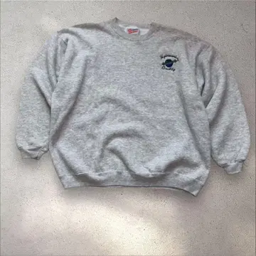 Hanes 80-90s 맨투맨 그레이 원포인트 자수 XL