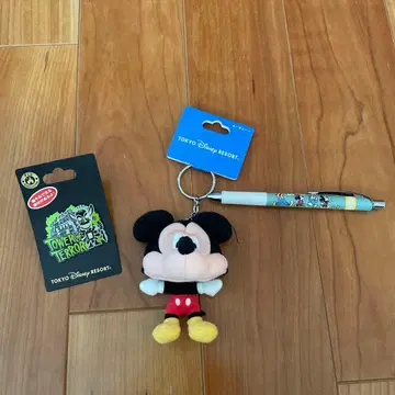 미키마우스 키링, 타워 오브 테러 핀 배지, 볼펜 3점