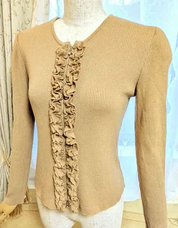 엠즈 그레이시 더블 집업 가디건 프릴 크리스탈