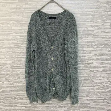 레이지블루 면 100% 그린 혼방 니트 가디건 M 남성용