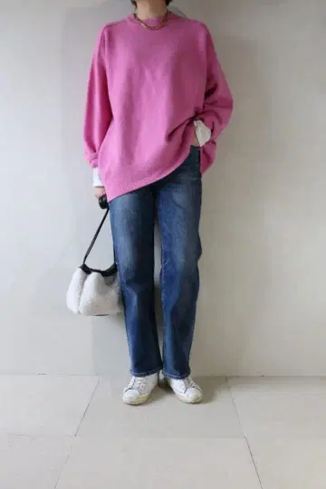 스칼라 니트 x 데님 원투 왕도 코디