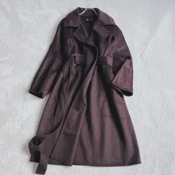 UNIQLO +j 캐시미어 블렌드 랩 롱 코트 허리 마크 여배우 옷깃