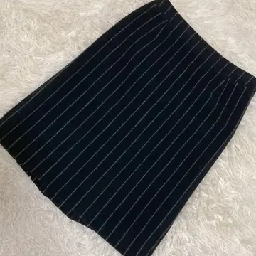 Paul Smith Black 울 스커트 블랙 40 스트라이프