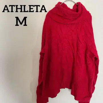 ATHLETA [ M ] 레드 터틀넥 니트 빨간색