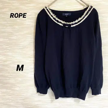 ROPE 니트탑 [M] 스웨터 얇은 소재 페미닌 고급 0420