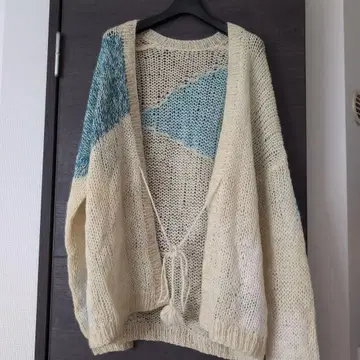 빔즈 보이 maturely 가디건 크림색 스카이블루