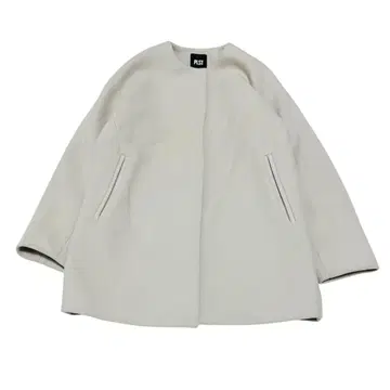 2024년 모델 PLST 울 모사 노카라 하프 코트 TV