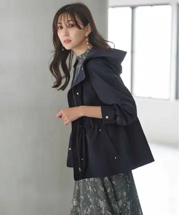 [ 발수 워셔블 ] 후디 숏 블루종