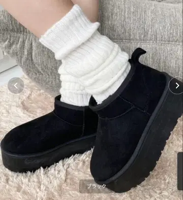 moment+ 볼륨 통굽 페이크 어그 부츠 LL