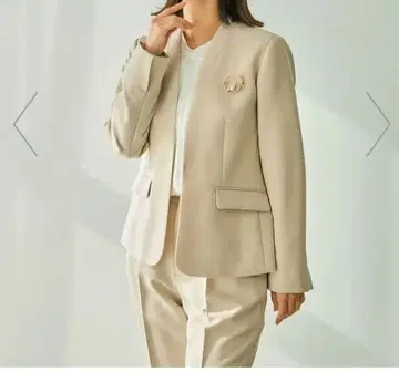 LEPSIM W 크로스 스트레치 노카라 자켓