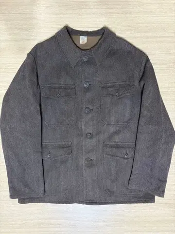 새상품급 1950s pique hunting 자켓 블랙 스티치 브라운