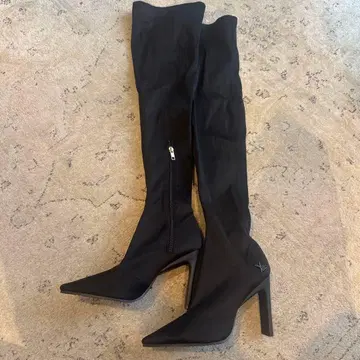 YELLO (새상품급) 블랙 니하이 부츠 높은 힐