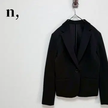 n, 테일러드 자켓 포멀 심플 오피스 블랙 사이즈 M