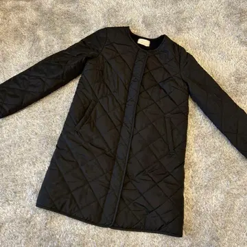 anySiS 퀼팅 지퍼 아우터 1 블랙 충전솜