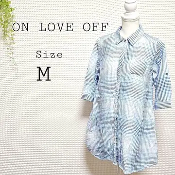 ON LOVE OFF 체크 무늬 셔츠 M 사이즈