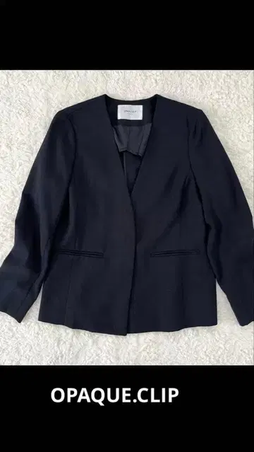 새상품급 OPAQUE.CLIP 노카라 자켓 다크 네이비 워셔블
