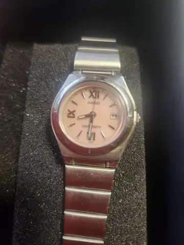 CASIO 아날로그 시계 핑크 다이얼