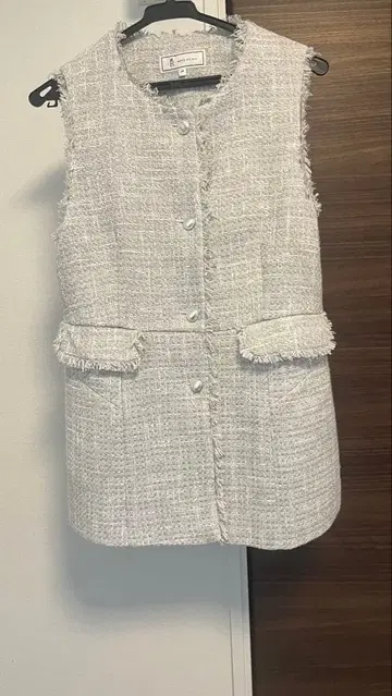 프린지 트위드 베스트 사이즈 38