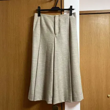 AMACA 베이지 울 소재 가우초 팬츠 플레어 디자인 사이즈 38