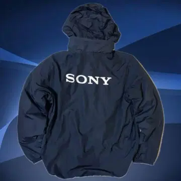 SONY 나일론 자켓 XL 블랙 기업 후드 부착 안감 플리스