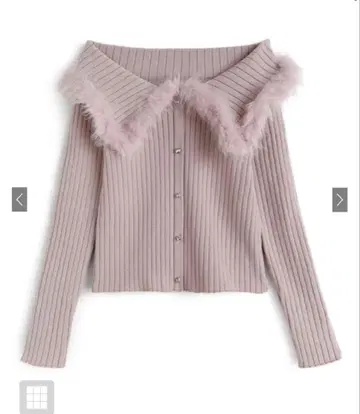 GRL 그레일 퍼 오프숄더 니트탑[an1616] 핑크 완판