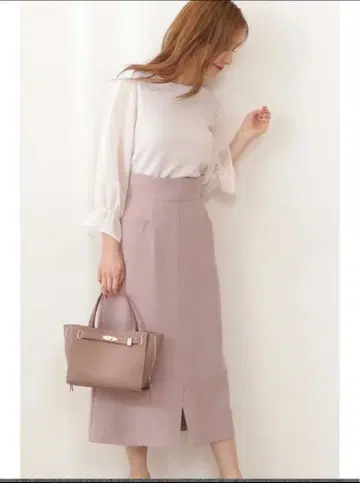 PROPORTION BODY DRESSING 롱 타이트 스커트 핑크