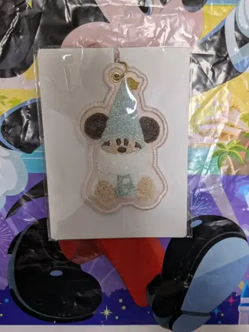 디즈니 크리스마스 리루린린 자수 키체인 스카이블루 민트 블루