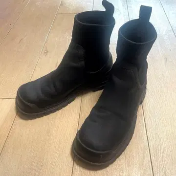 ZARA 37 블랙 사이드 고어 부츠 레인부츠