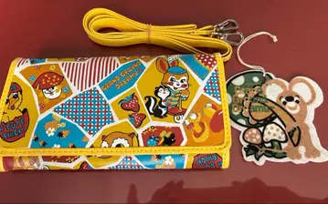 미사용 새상품 그라그라무~ 그라그라 패치워크 패턴 장지갑 스트랩 포함